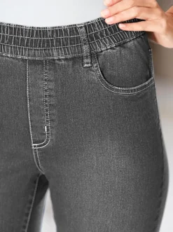 High-waist-Jeans mit hohem Rundum-Dehnbund