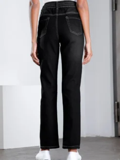 High-waist-Jeans mit hohem Rundum-Dehnbund