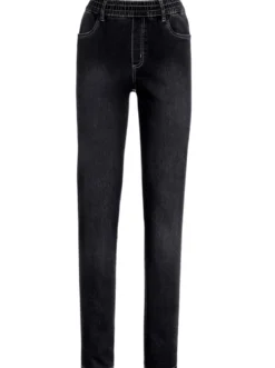 High-waist-Jeans mit hohem Rundum-Dehnbund