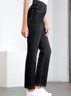 High-waist-Jeans mit hohem Rundum-Dehnbund