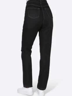 High-waist-Jeans mit innenliegendem Dehnbund