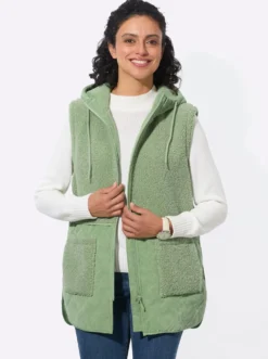 2-in-1-Jacke aus Teddyfleece und Cord
