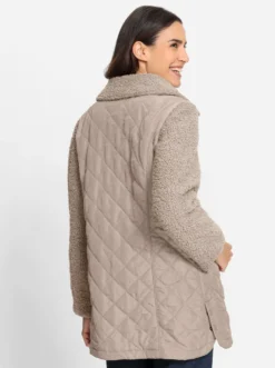 2-in-1-Jacke im Materialmix