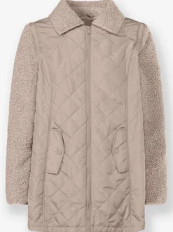 2-in-1-Jacke im Materialmix