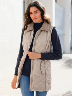 2-in-1-Jacke im Materialmix
