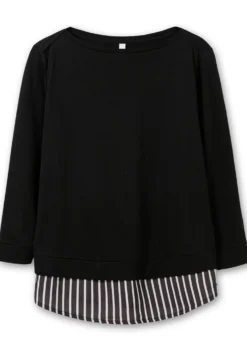 2-in-1-Langarmshirt in Layering-Optik