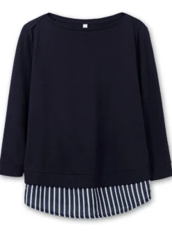 2-in-1-Langarmshirt in Layering-Optik