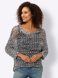 2-in-1-Pullover im Ajour-Strick