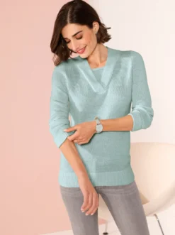 2-in-1-Pullover in Melange-Optik