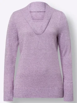 2-in-1-Pullover in Melange-Optik