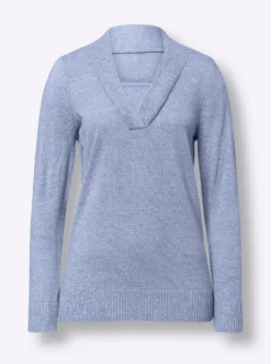 2-in-1-Pullover in Melange-Optik