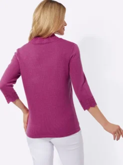 2-in-1-Pullover mit Ajour-Muster