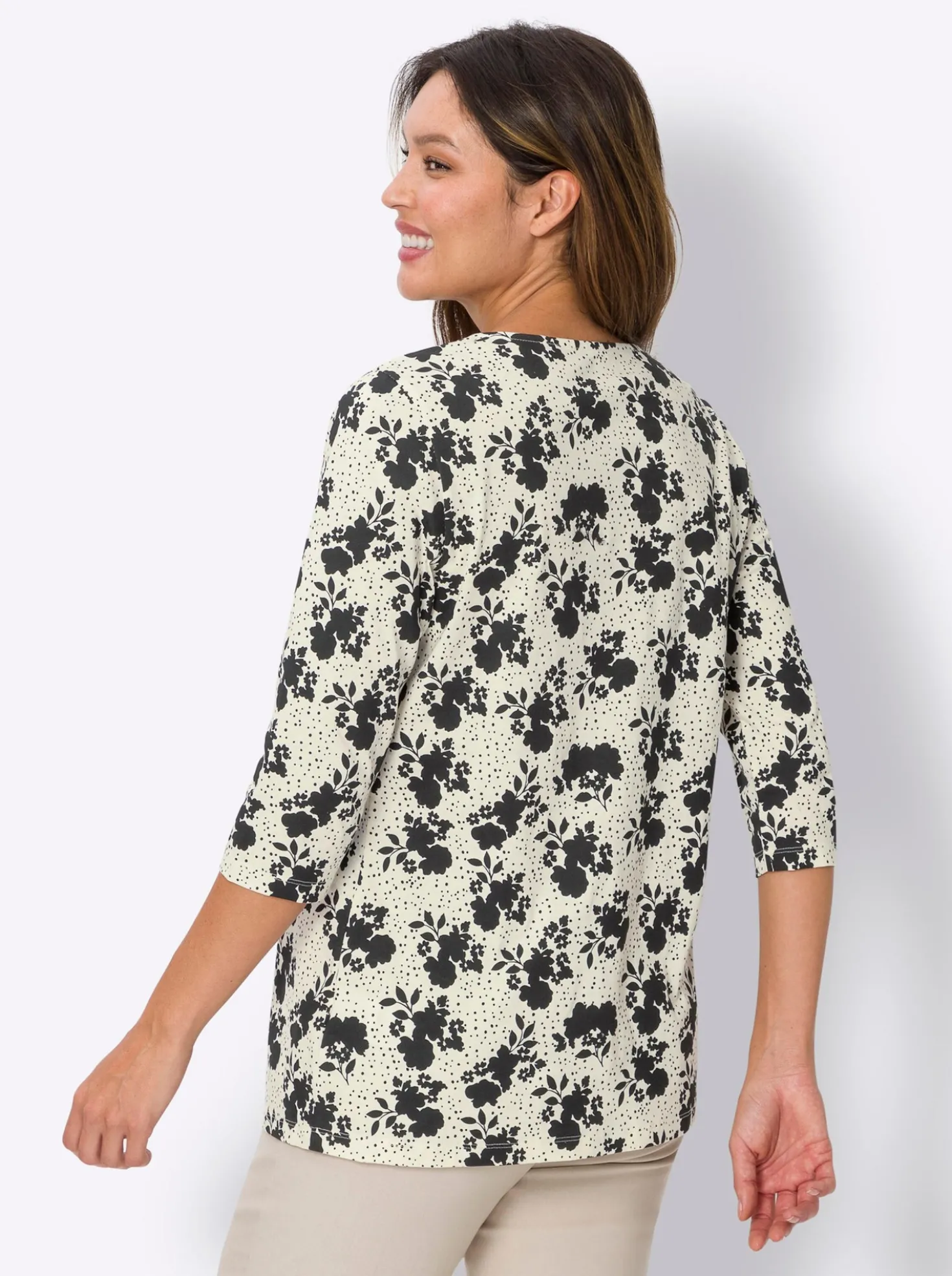 2-in-1-Shirt in längerer Form