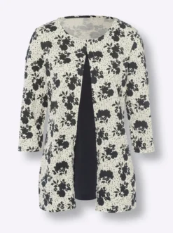 2-in-1-Shirt in längerer Form