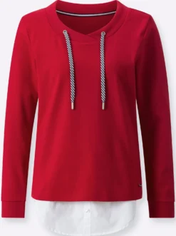 2-in-1-Shirt mit Blusensaum