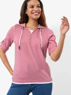 2-in-1-Shirt mit Kapuze
