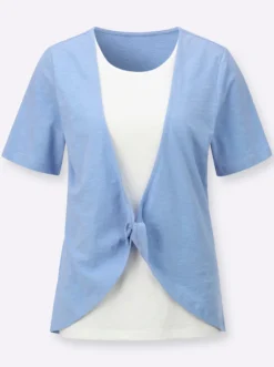 2-in-1-Shirt mit Knoten-Detail