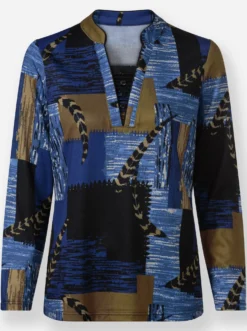2-in-1-Shirt mit Stehkragen