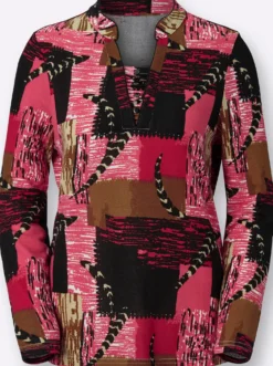 2-in-1-Shirt mit Stehkragen