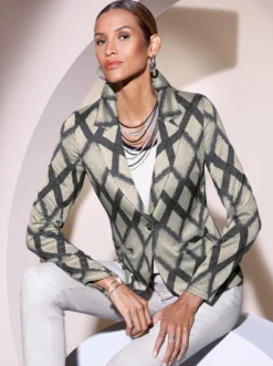 Jacquardblazer , leicht tailliert