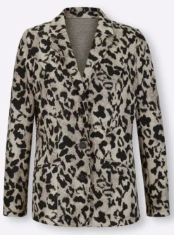 Jacquardblazer mit Animal-Dessin