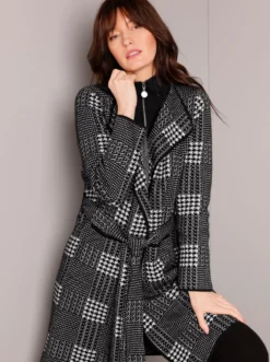 Jacquardstrickjacke in 2-in-1-Style