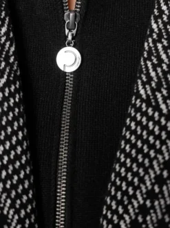 Jacquardstrickjacke in 2-in-1-Style