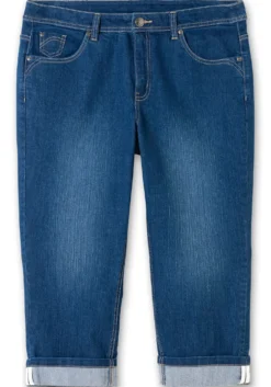 7/8-Jeans in schmaler Form, mit Kontrasttape