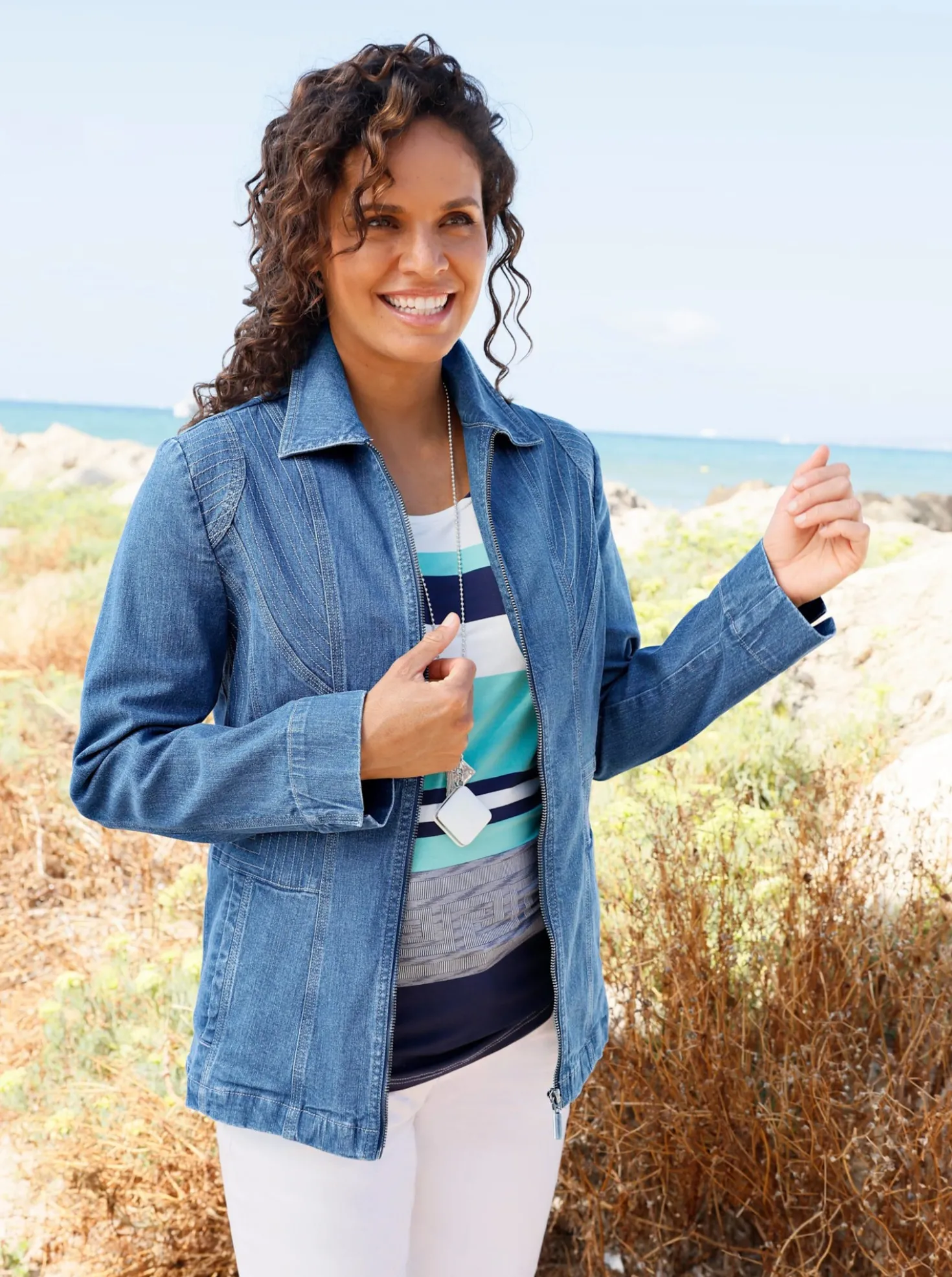 Jeansjacke in Twill-Qualität
