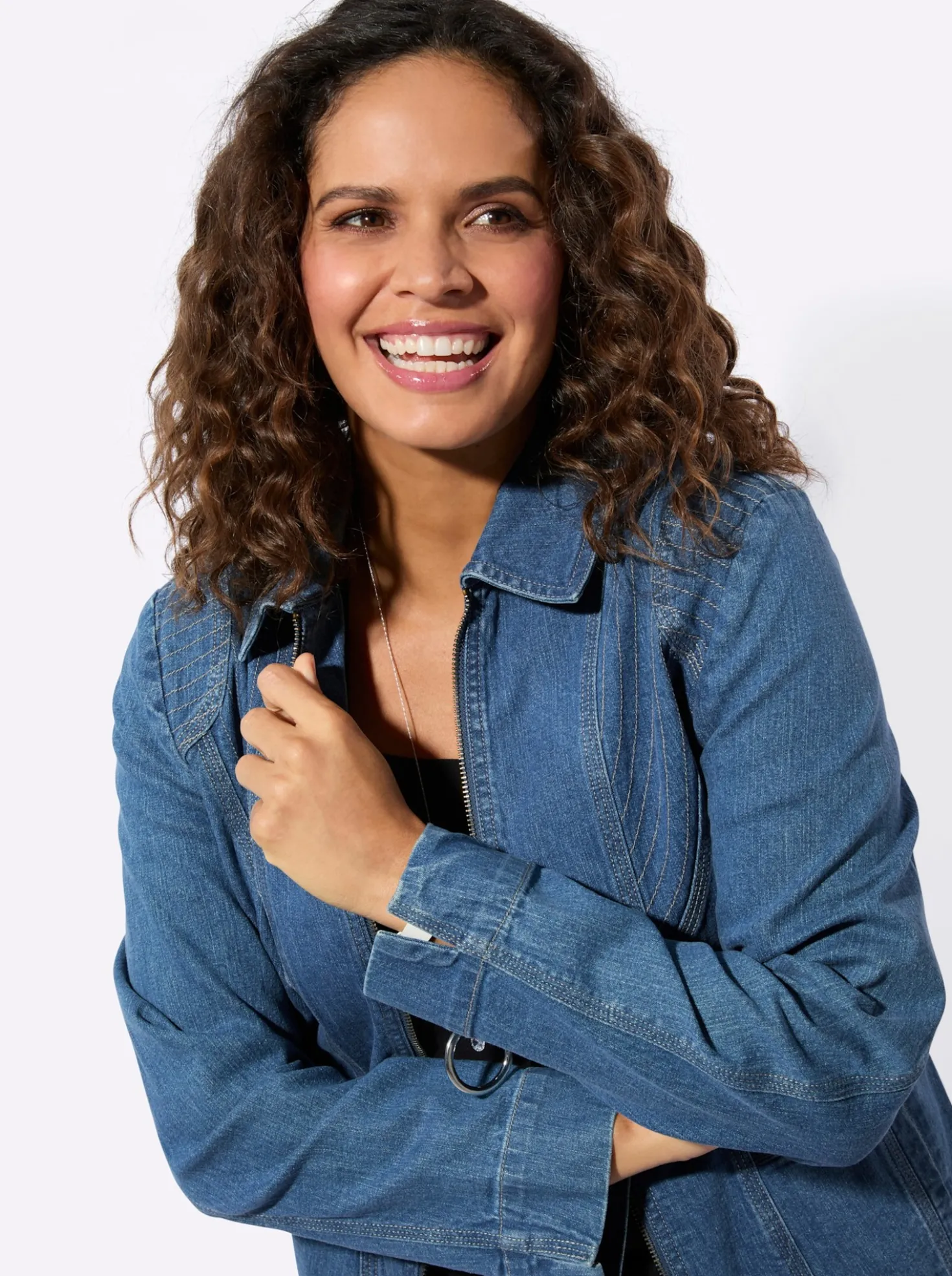 Jeansjacke in Twill-Qualität