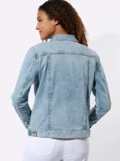 Jeansjacke mit Umlegekragen