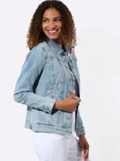 Jeansjacke mit Umlegekragen