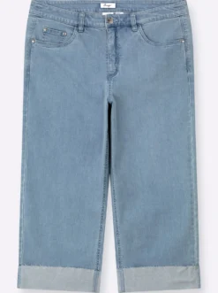 7/8-Jeans mit breitem Saum-Umschlag