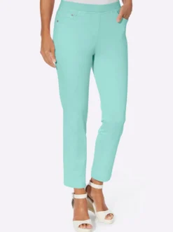 7/8-Jeans mit Jersey-Bund in softer Qualität