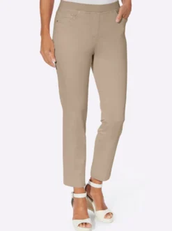 7/8-Jeans mit Jersey-Bund in softer Qualität