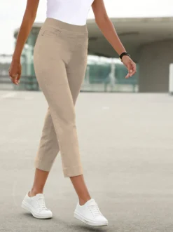 7/8-Jeans mit Jersey-Bund in softer Qualität