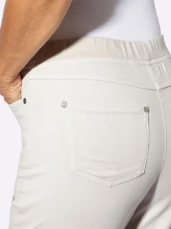 7/8-Jeans mit Jersey-Bund in softer Qualität