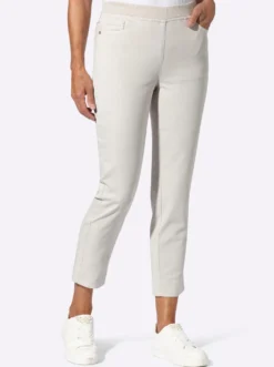 7/8-Jeans mit Jersey-Bund in softer Qualität
