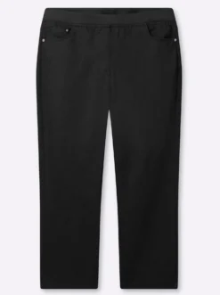 7/8-Jeans mit Jersey-Bund in softer Qualität
