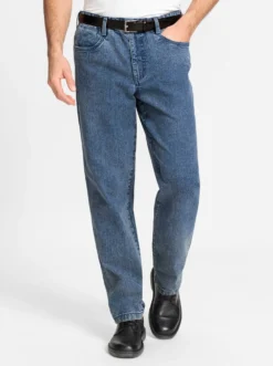 Jeans mit 2 knöpfbaren Gesäßtaschen