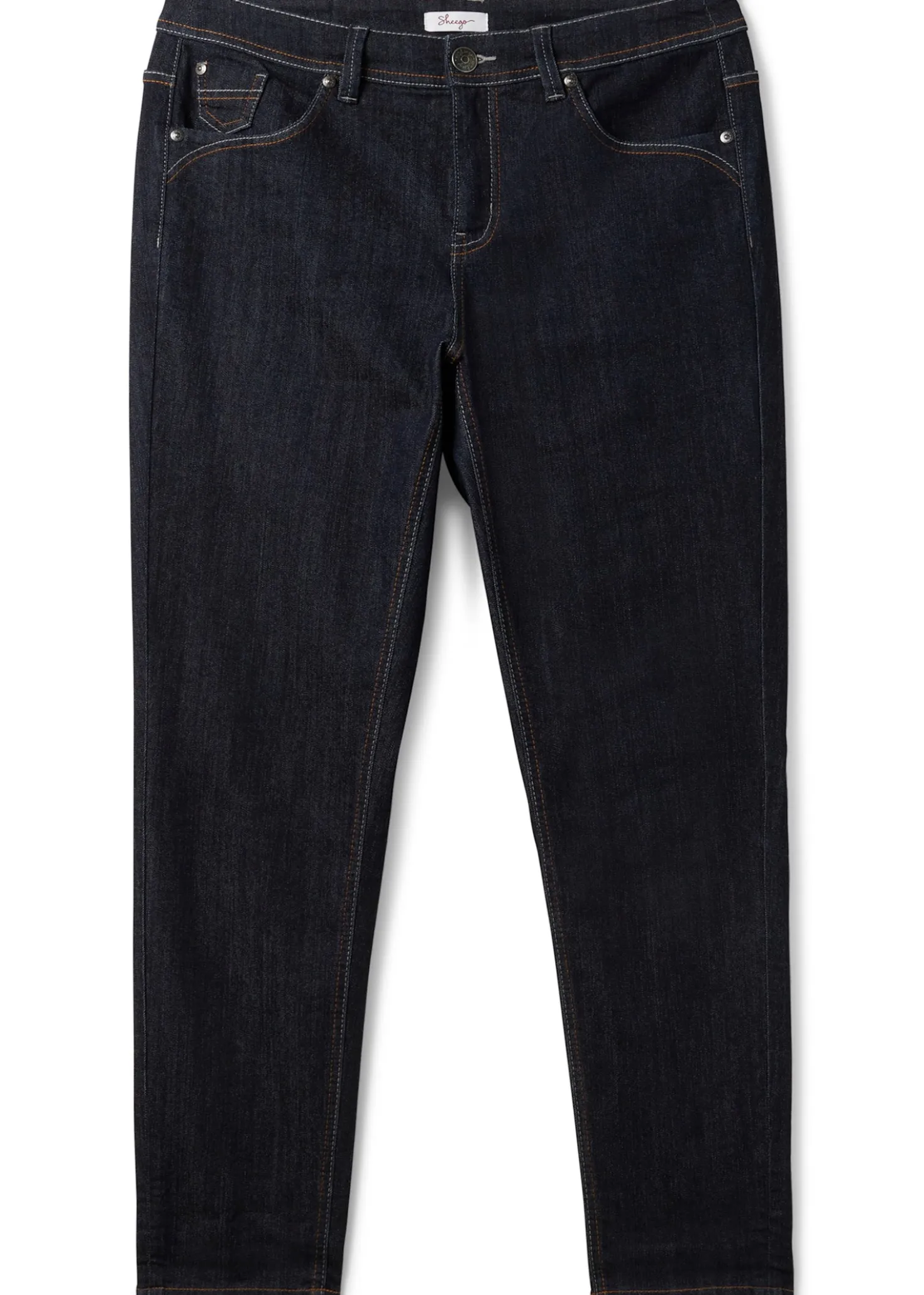 Jeans mit Kontrastnähten