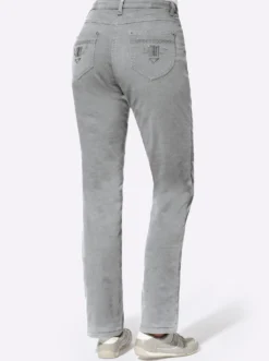 Jeans mit Metallplättchen-Deko