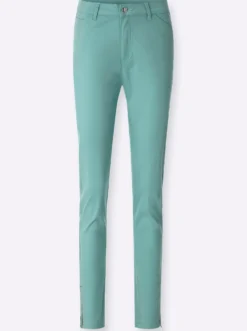 Jeans mit Reißverschluss am Bein