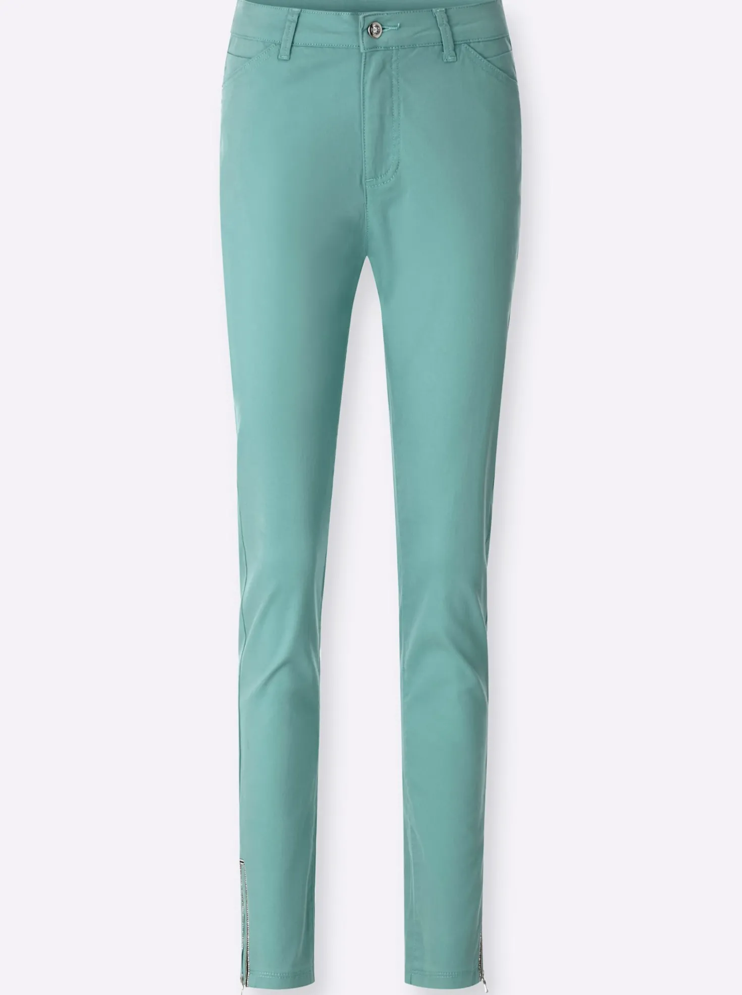 Jeans mit Reißverschluss am Bein