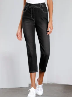 7/8-Jeans mit Reißverschluss-Blende