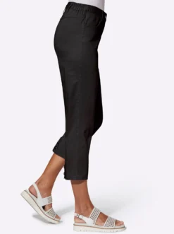 7/8-Jeans mit Schmuckknöpfen