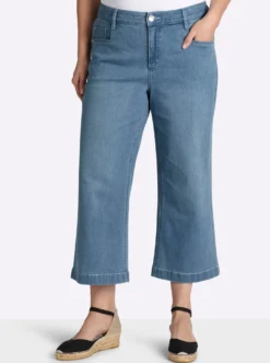 7/8-Jeans mit weitem Bein