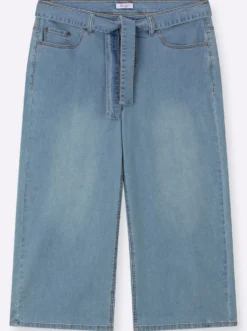 7/8-Jeans mit weiten Beinen