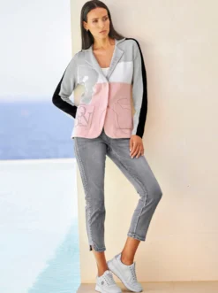 7/8-Jeans mit Ziersteinchen, seitlich