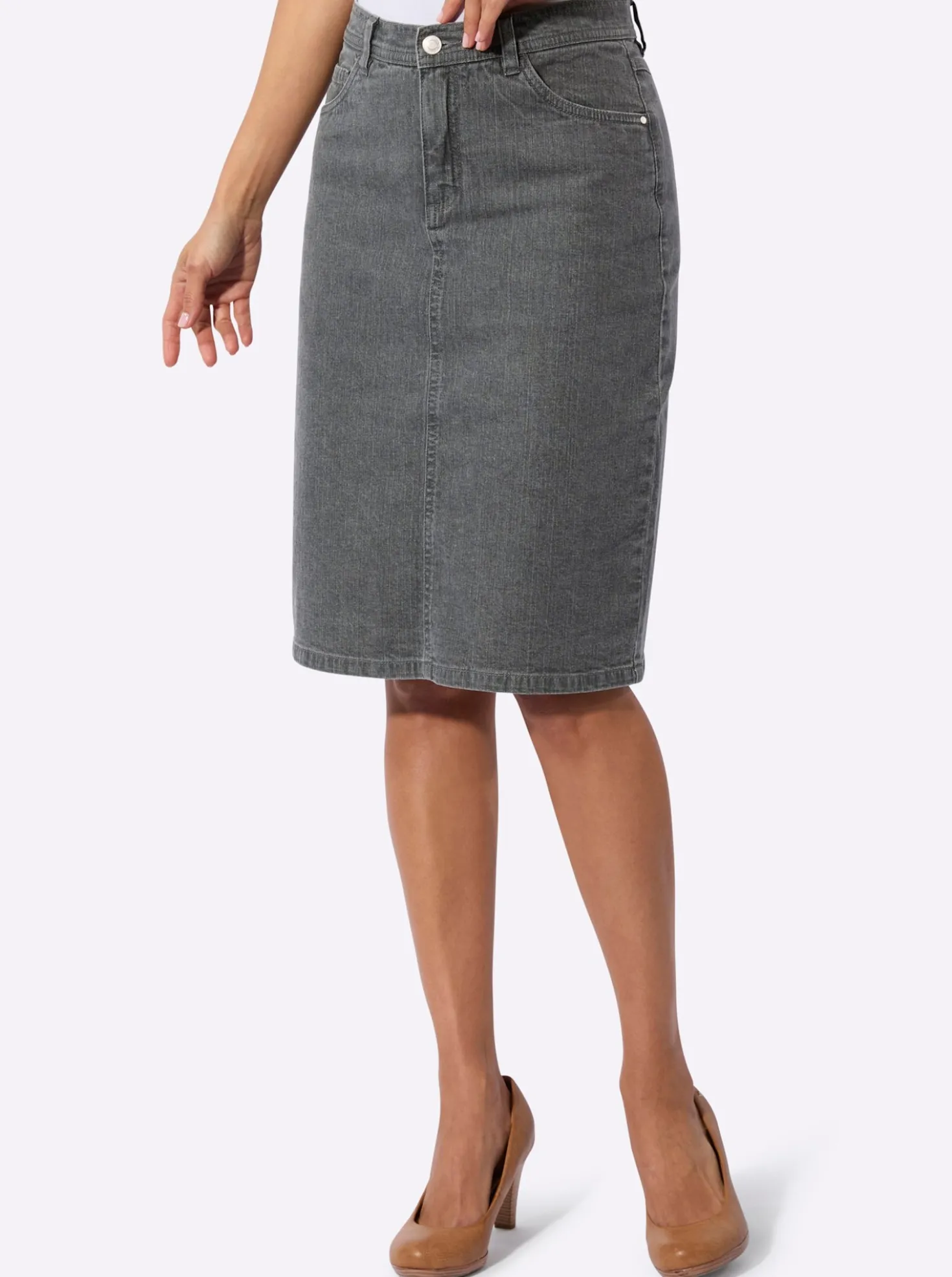 Jeansrock in 5-Pocket-Form